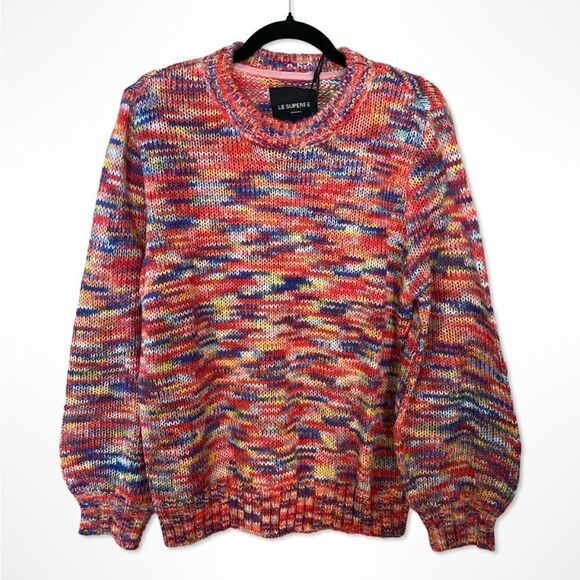 Le Superbe space dye sweater beach breaker pullover knit multicolor $295 M - Picture 1 of 9